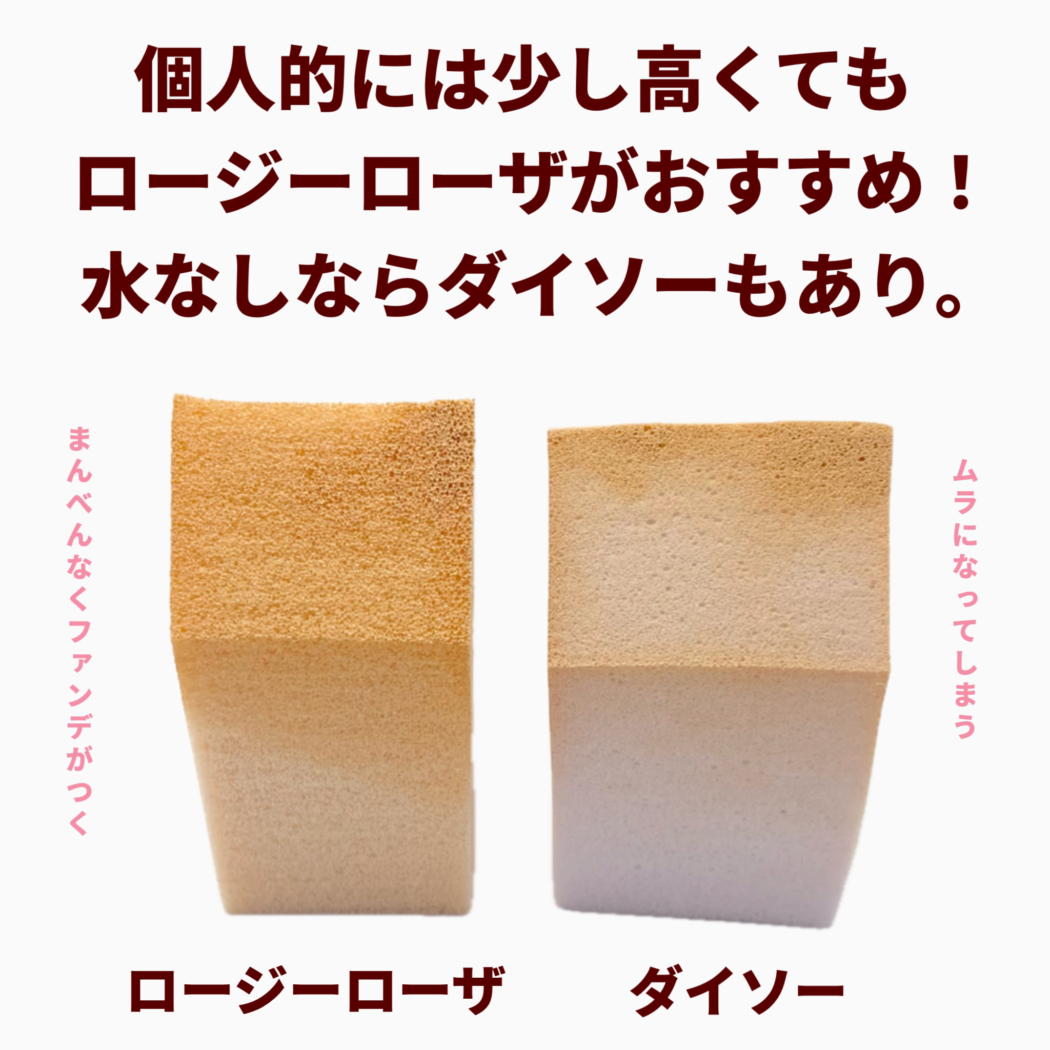 バリュースポンジN ハウス型タイプS 30P/ロージーローザ/パフ・スポンジを使ったクチコミ（3枚目）