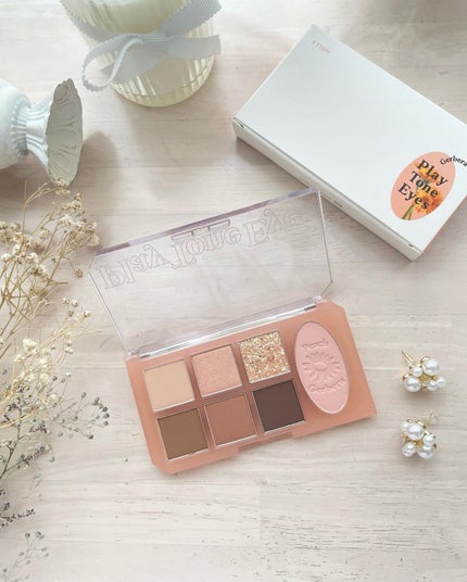 プレイトーンアイパレット ピーチガーベラ/ETUDE/アイシャドウパレットを使ったクチコミ(1枚目)