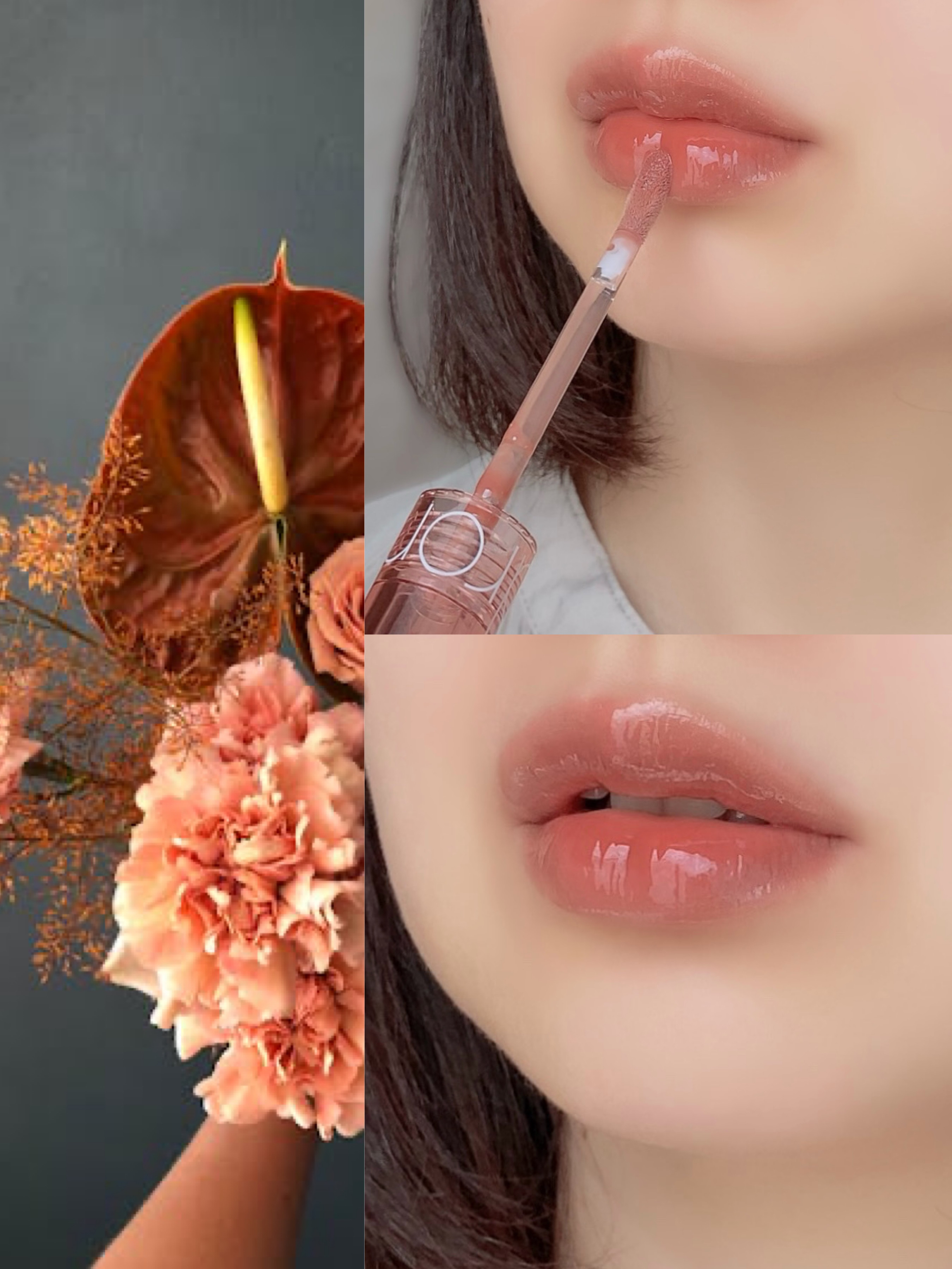 グラスティングカラーグロス 06 ディープンムーア(DEEPEN MOOR) /rom&nd/リップグロスを使ったクチコミ（2枚目）