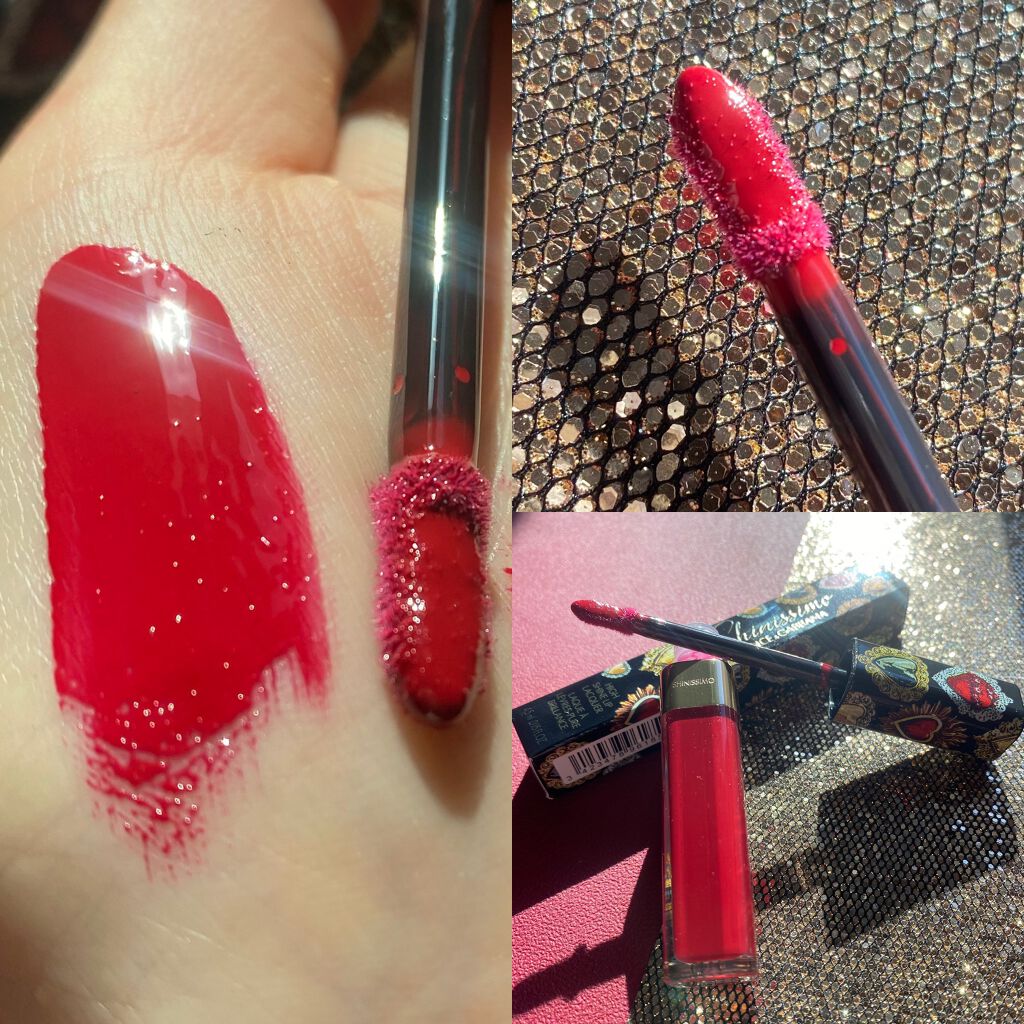 シャイニッシモ ハイシャインリップラッカー #640 DGAmore/DOLCE&GABBANA BEAUTY/口紅を使ったクチコミ（3枚目）