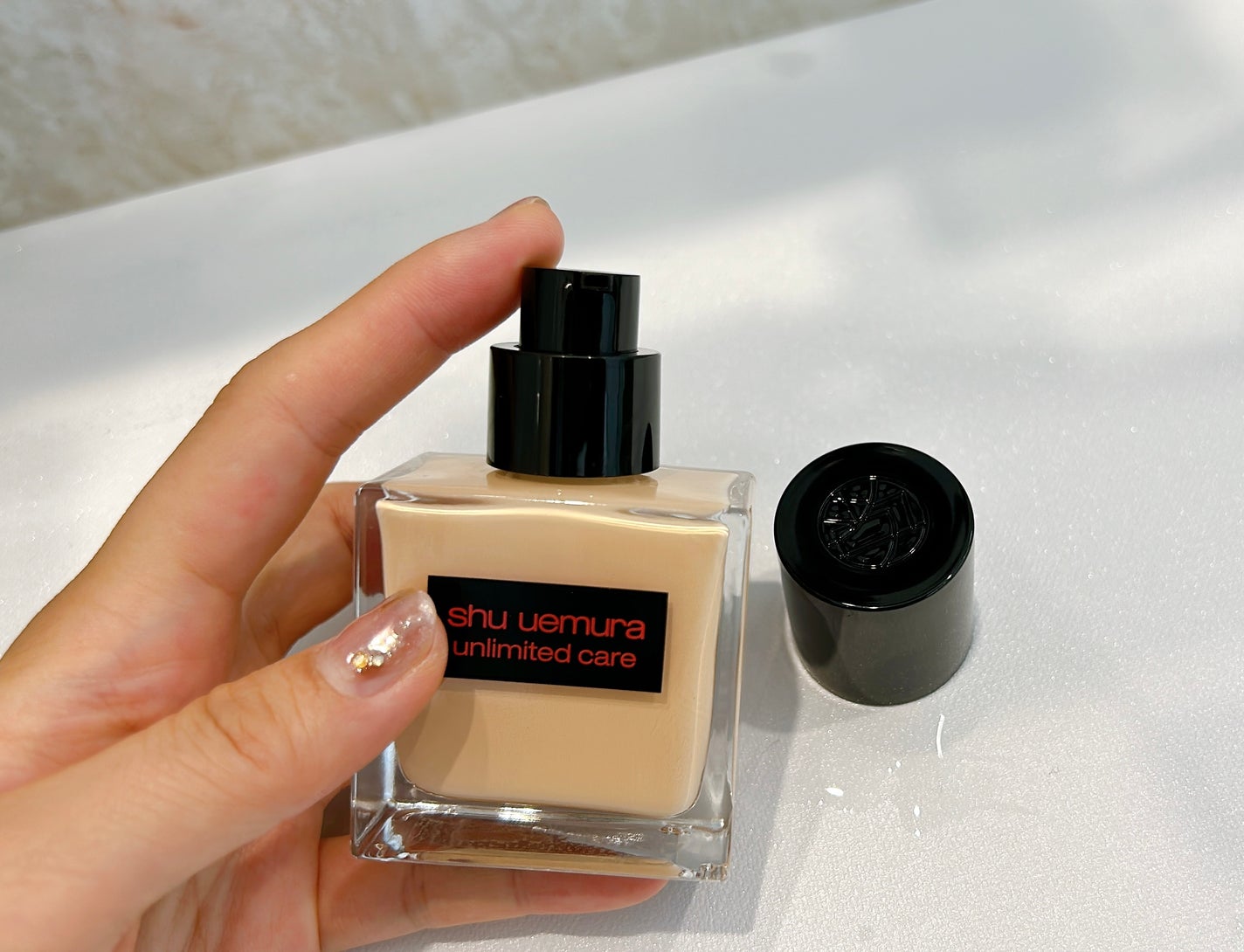 アンリミテッド ケア ツヤ セラム ファンデーション/shu uemura/リキッドファンデーションを使ったクチコミ(4枚目)