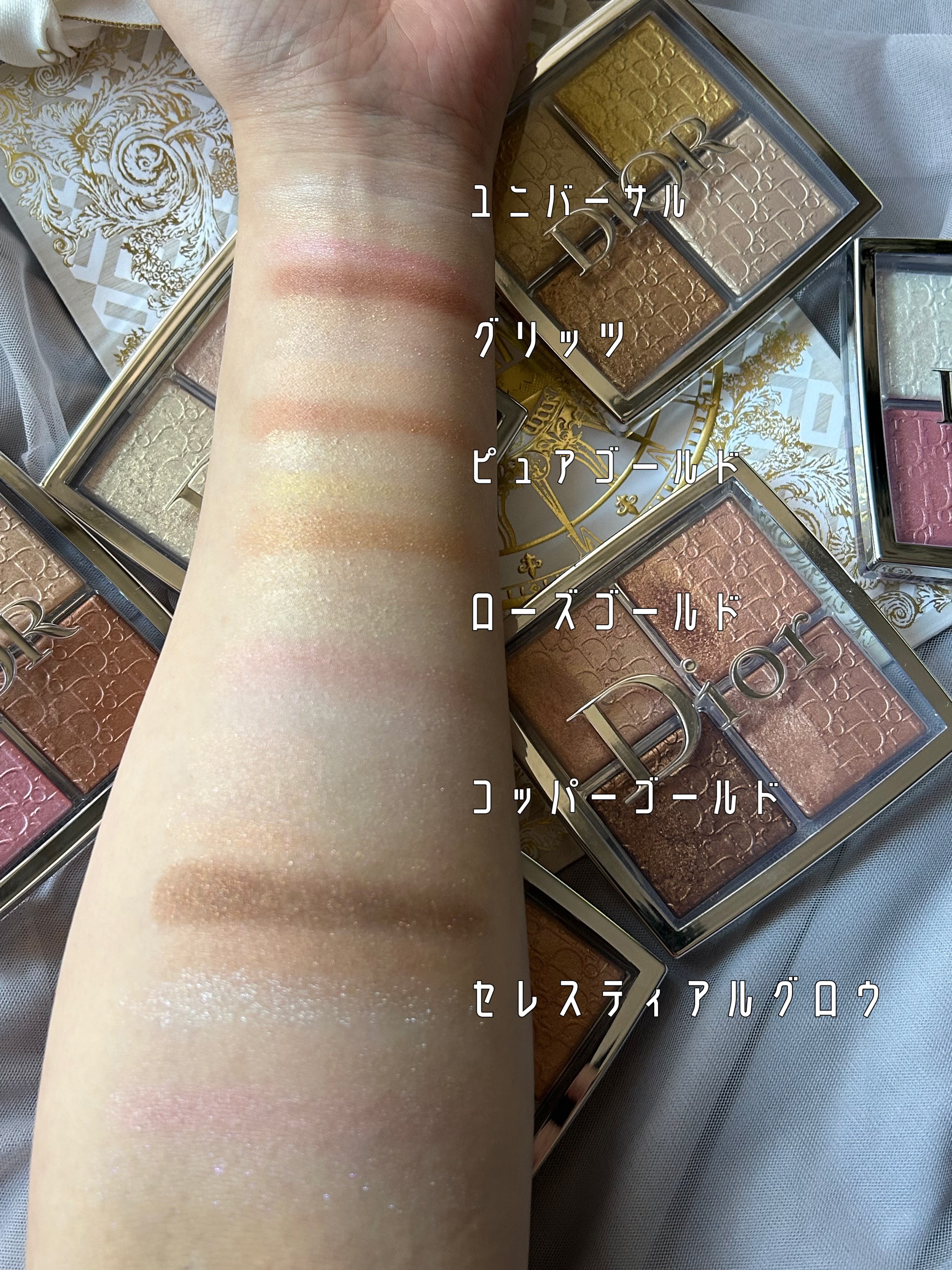 ディオール バックステージ フェイス グロウ パレット/Dior/ハイライトを使ったクチコミ（2枚目）