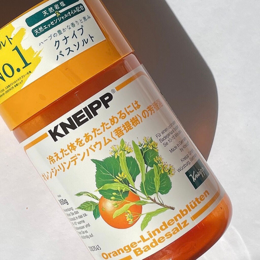 クナイプ バスソルト オレンジ・リンデンバウム<菩提樹>の香り/クナイプ/無機塩系入浴剤を使ったクチコミ(1枚目)