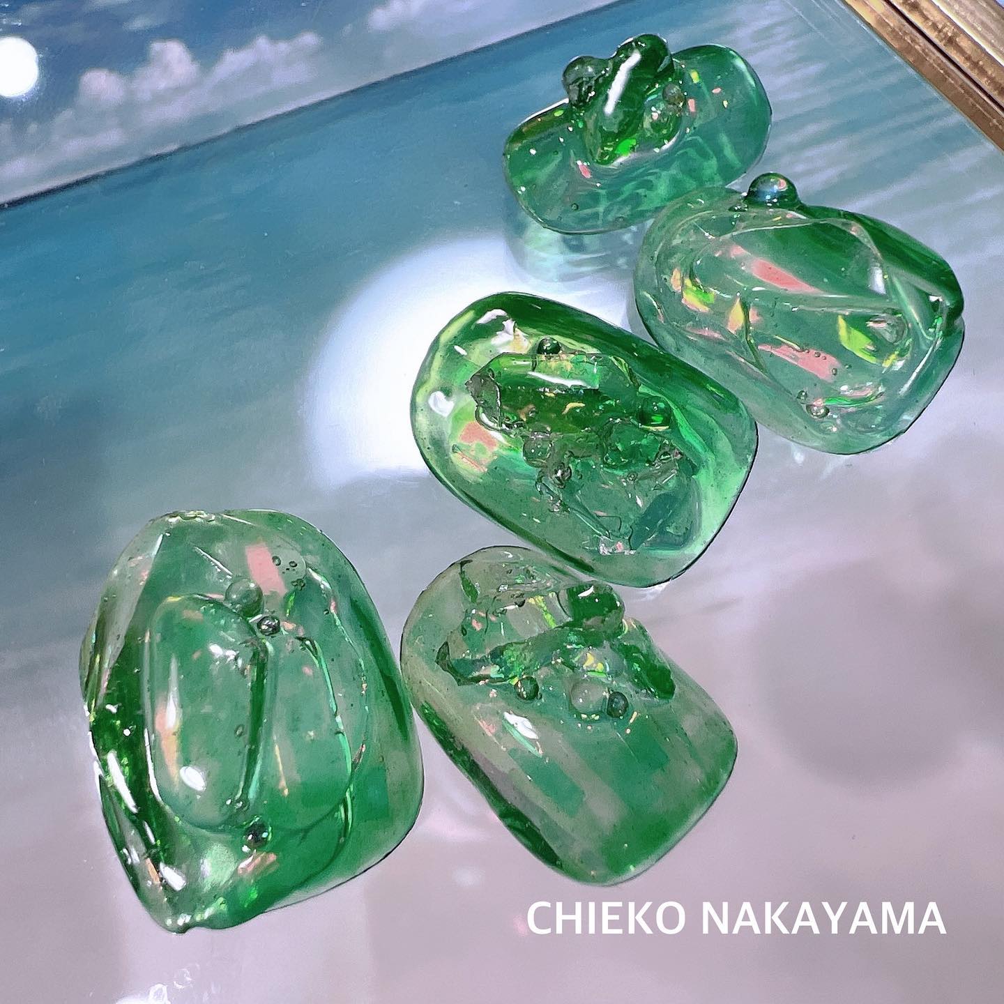 #ネイル,#結晶ネイルのネイルデザイン