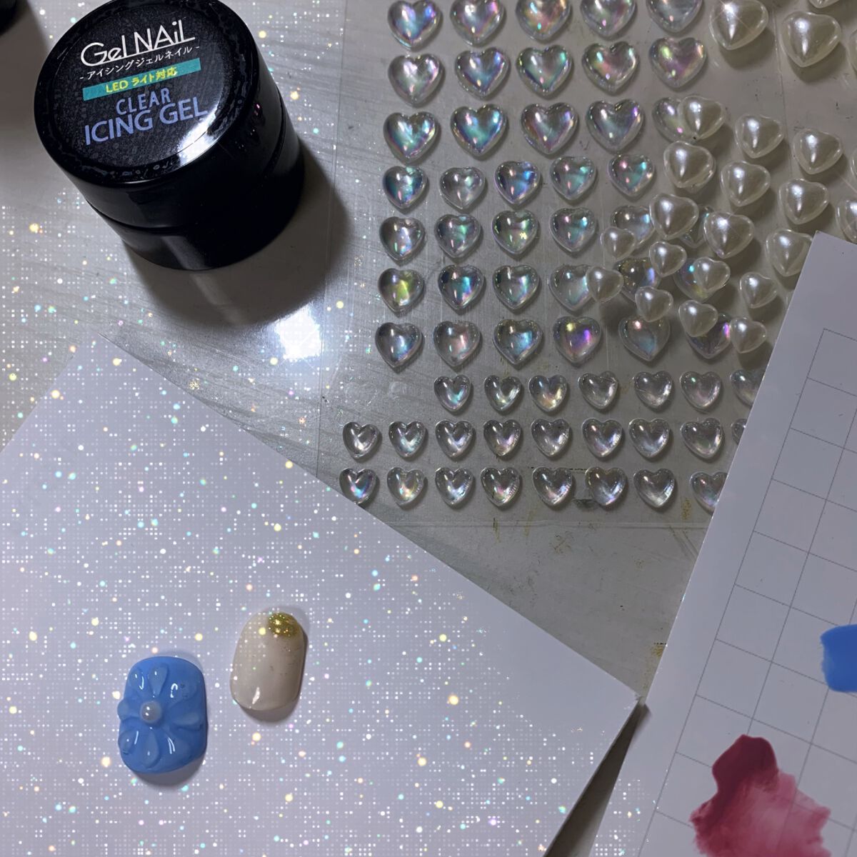 アイシングジェルネイル/セリア/ジェルネイルを使ったクチコミ（1枚目）