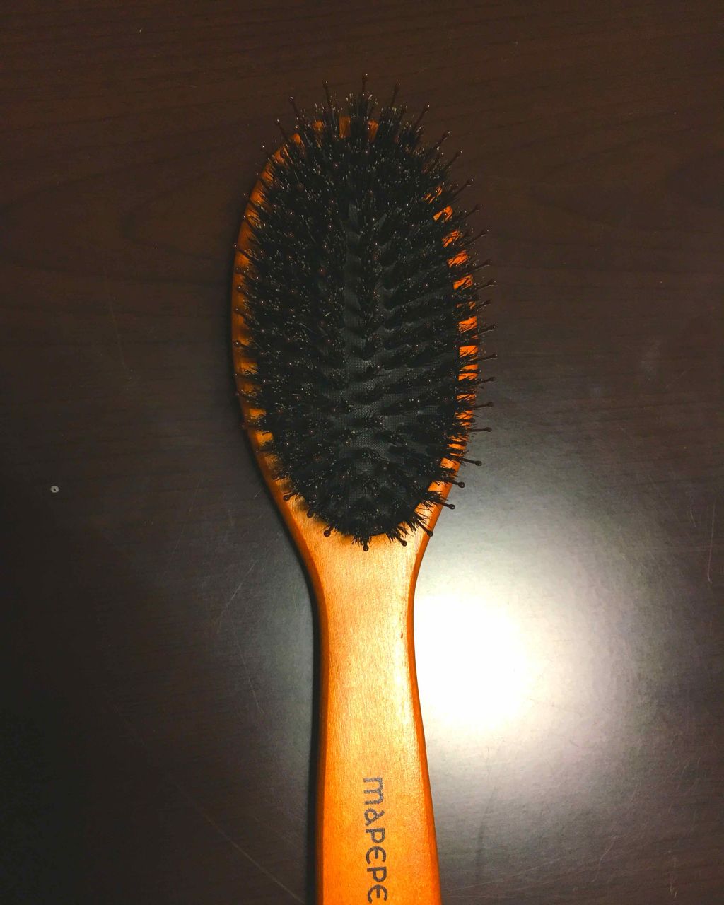 つやつや天然毛のミックスブラシ/マペペ/ヘアブラシを使ったクチコミ(2枚目)