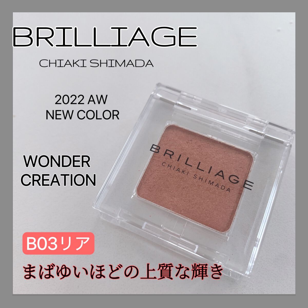 ワンダークリエイション  B03-リア/ブリリアージュ/単色アイシャドウを使ったクチコミ（1枚目）