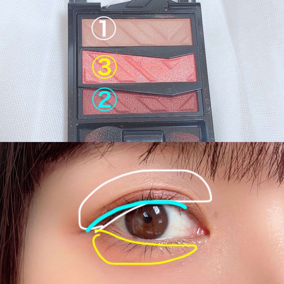 パーツリサイズシャドウ OR-1 ブリックオレンジ/KATE/アイシャドウパレットを使ったクチコミ（2枚目）