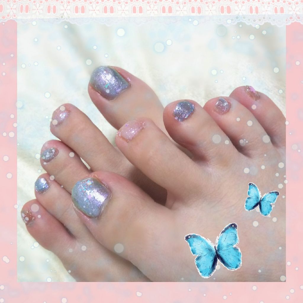 #ネイル,#セルフネイル,#フットネイル,#七夕ネイルのネイルデザイン