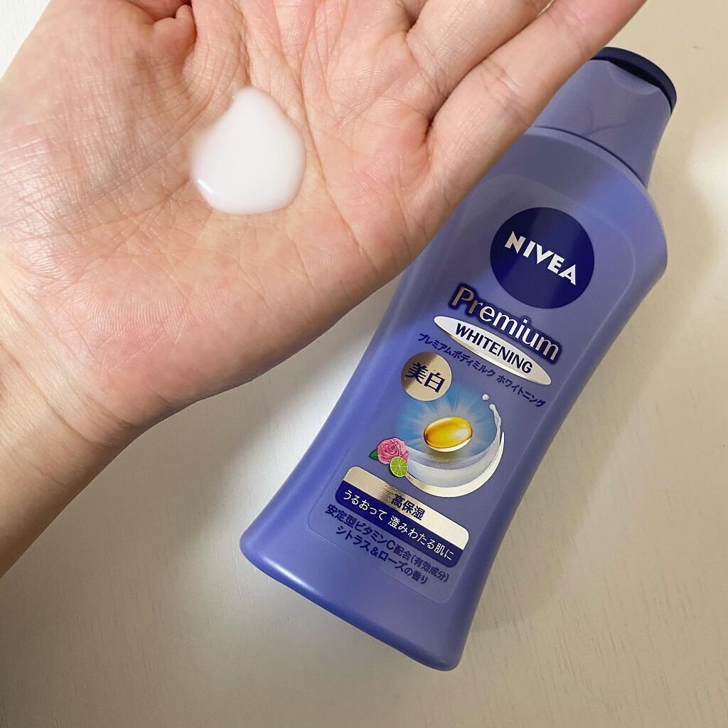 プレミアムボディミルク ホワイトニング【医薬部外品】 /ニベア/ボディミルクを使ったクチコミ(3枚目)