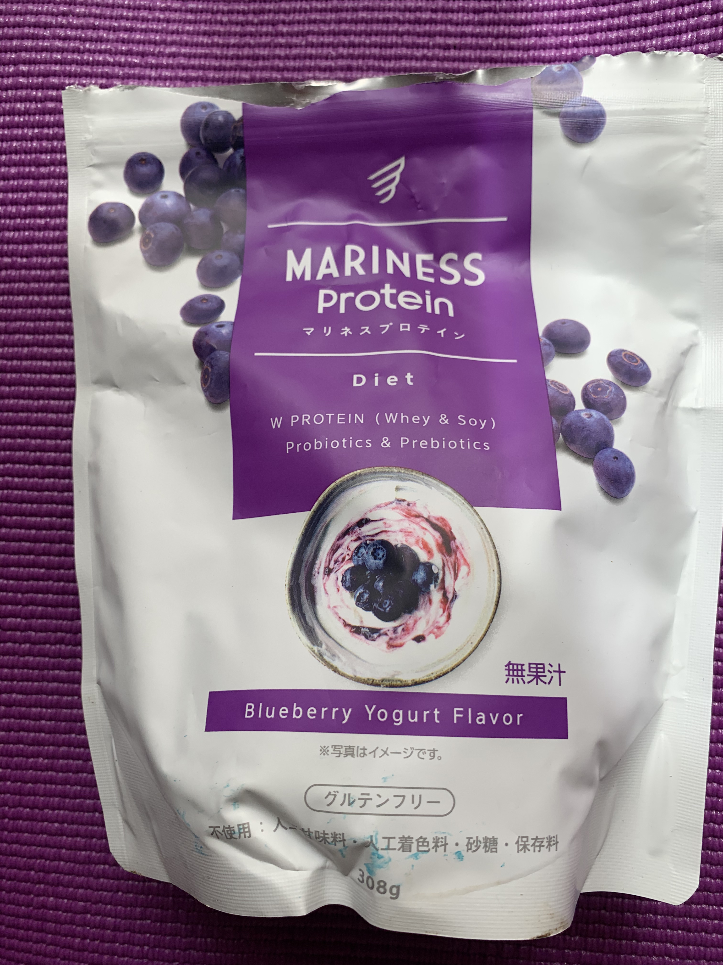 マリネスプロテイン　ブルーベリーヨーグルト/mariness/その他プロテインを使ったクチコミ（1枚目）