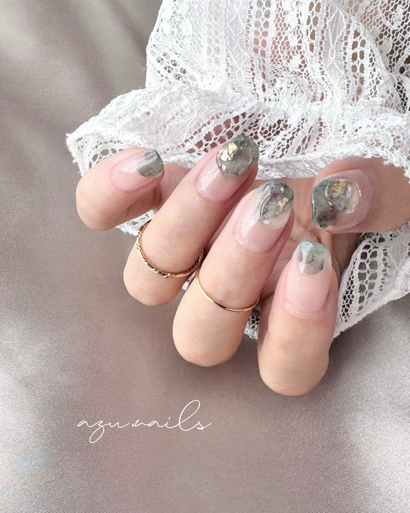 azu on LIPS 「S♡Mintインクで簡単ニュアンスネイルeasynuancei..」(1枚目)