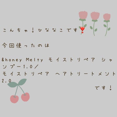 &honey Melty モイストリペア シャンプー1.0／モイストリペア ヘアトリートメント2.0/&honey/シャンプー・コンディショナーを使ったクチコミ（2枚目）