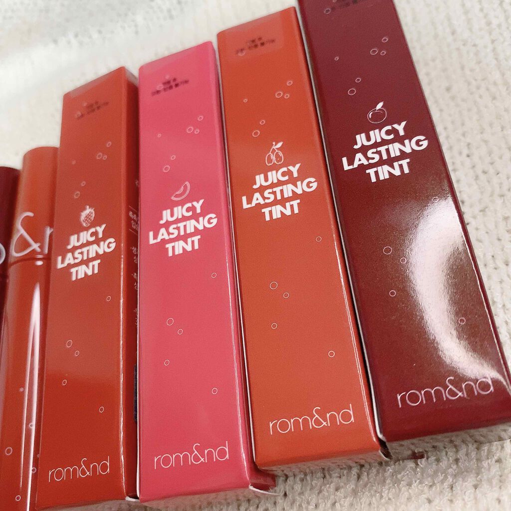 ジューシーラスティングティント/rom&nd/リップティントを使ったクチコミ(2枚目)