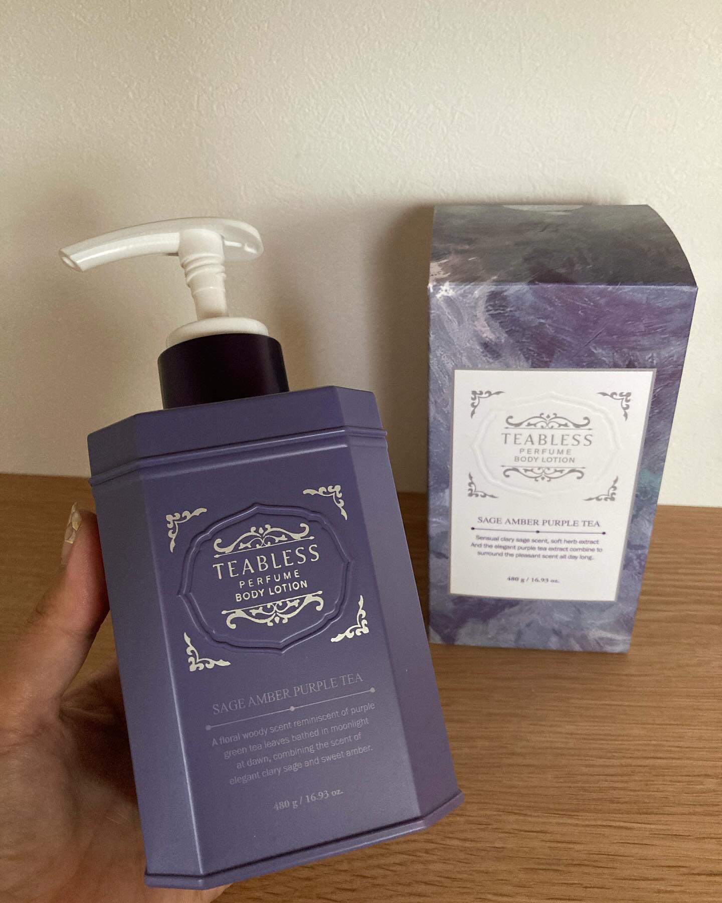 パフュームボディローション セイジアンバーパープルティー/TEABLESS/ボディローションを使ったクチコミ（2枚目）