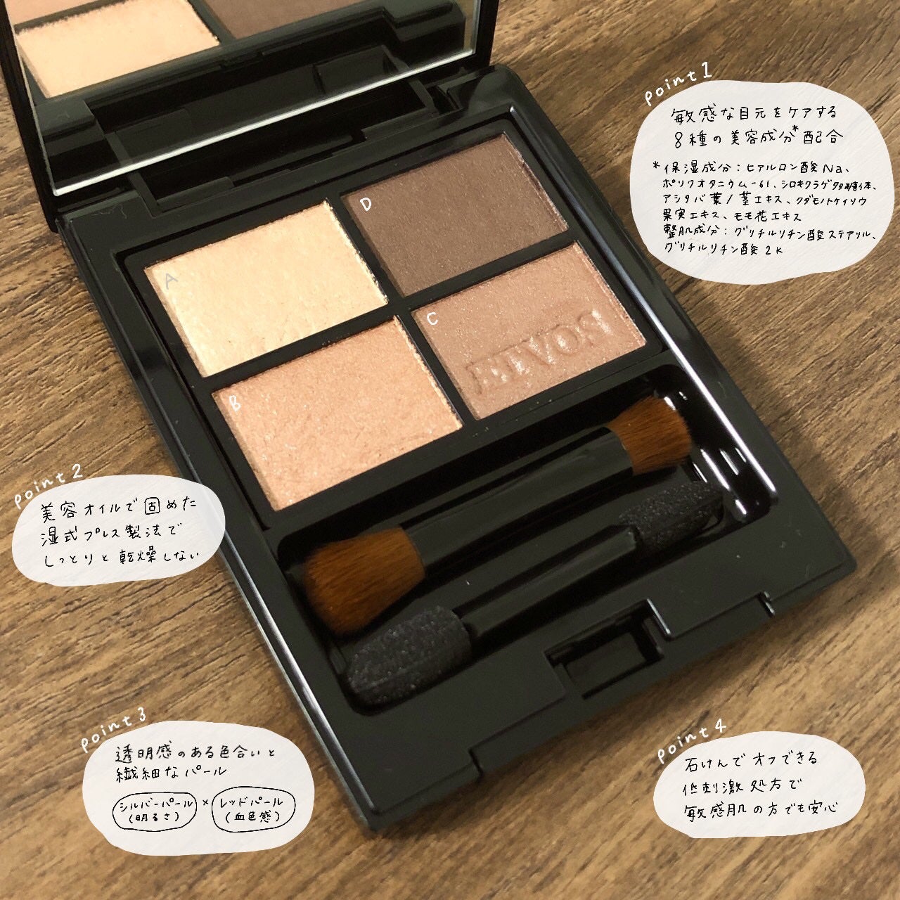 ミネラルクラッシィシャドー/エトヴォス/アイシャドウパレットを使ったクチコミ(2枚目)