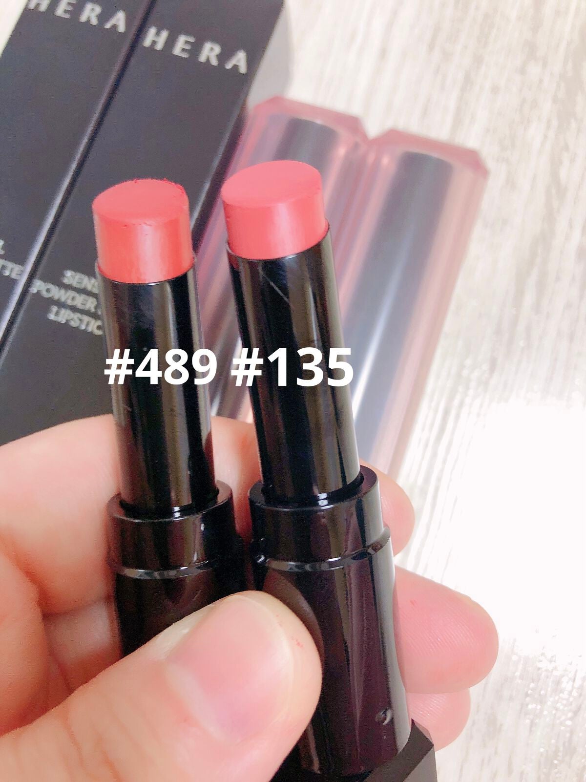 センシュアルパウダーマットリップスティック/HERA/口紅を使ったクチコミ(2枚目)