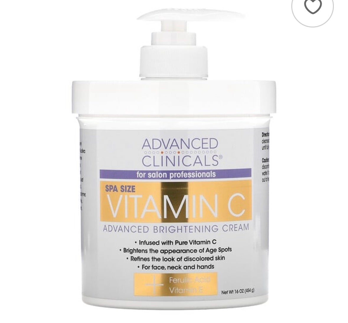 アドバンスドクリニカルビタミンC ブライトニング クリーム/ADVANCED CLINICALS/ボディクリームを使ったクチコミ(1枚目)