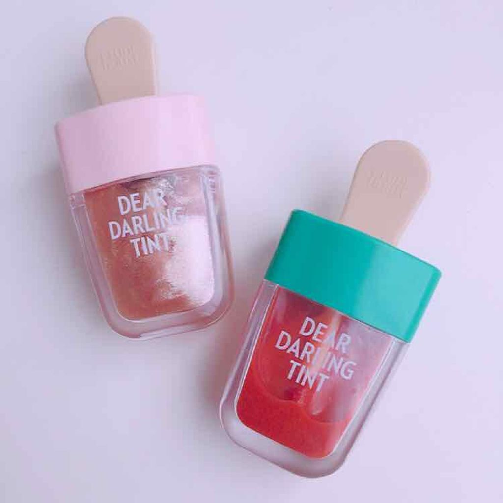 ディアダーリン ウォータージェルティント （アイスティント）/ETUDE/口紅を使ったクチコミ（1枚目）