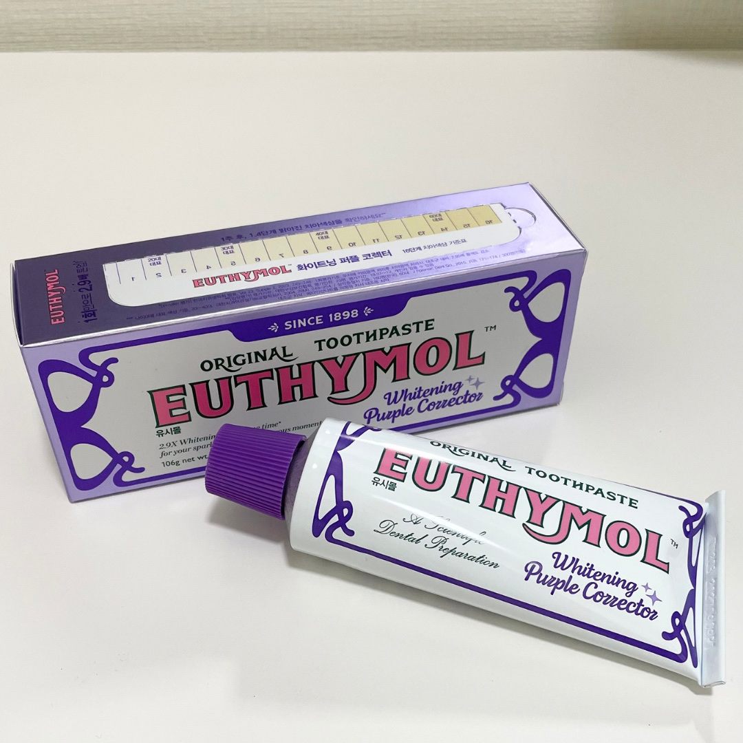 ホワイトパープル歯みがき ピーチフローラルミントの香り/EUTHYMOL/歯磨き粉を使ったクチコミ（1枚目）