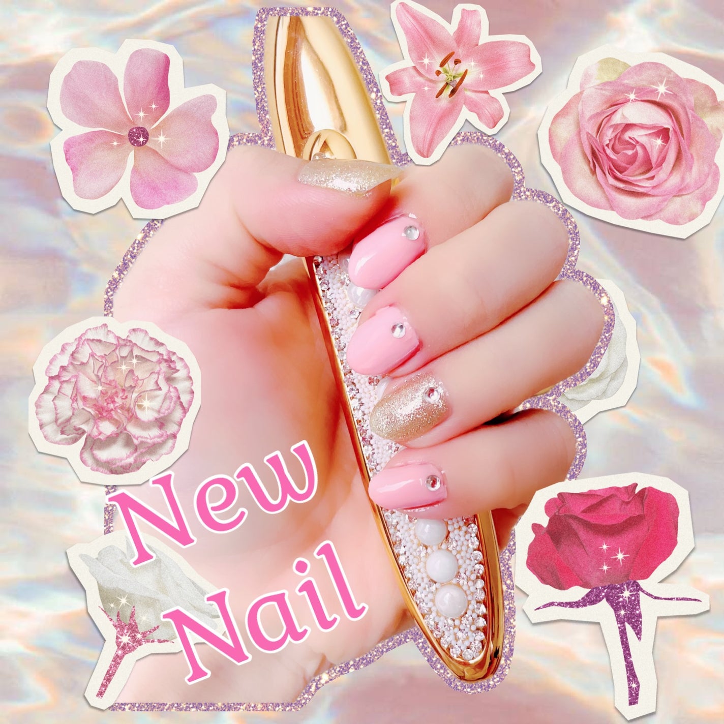 美咲🐰ྀི🎀 on LIPS 「*⋆꒰ঌ🤍🐰ྀིℕ𝕖𝕨𝕟𝕒𝕚𝕝💅🏻🤍໒꒱⋆*6回目のセルフジェ..」(1枚目)