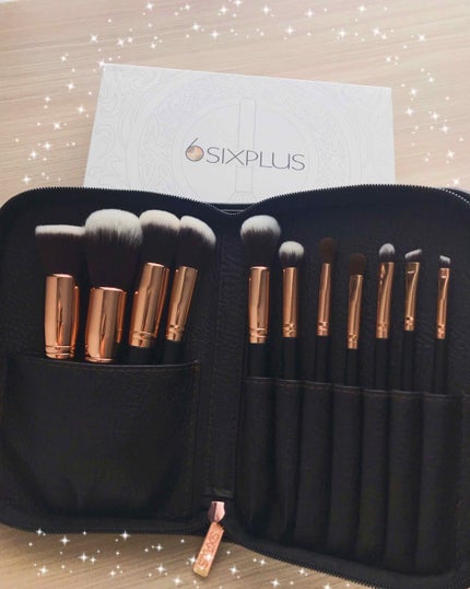貴族のゴールド メイクブラシ11本セット 化粧ポーチ付き/SIXPLUS/メイクブラシを使ったクチコミ(1枚目)