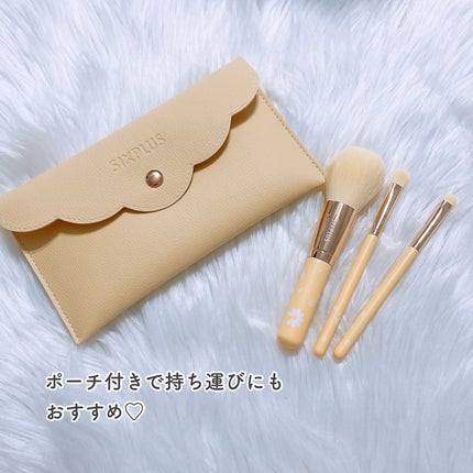 SIXPLUS ペイルイエローメイクブラシ3本セット -Daisyシリーズ/SIXPLUS/メイクブラシを使ったクチコミ(5枚目)