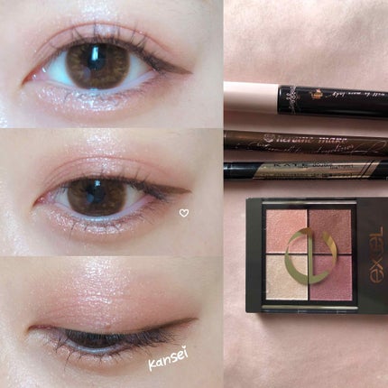 リアルクローズシャドウ CS03 ローズピンヒール/excel/アイシャドウパレットを使ったクチコミ(3枚目)