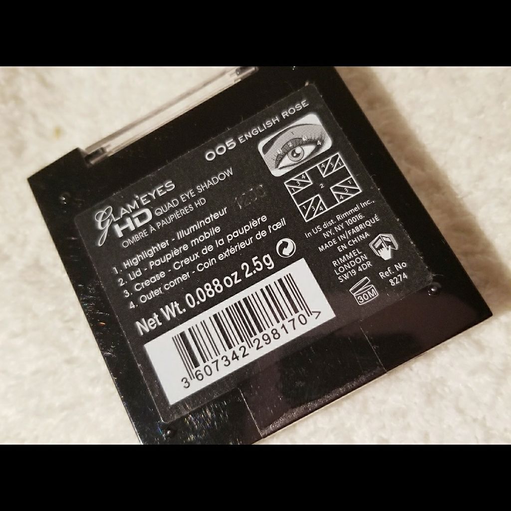 GLAM'EYES HD クアッド アイシャドウ/RIMMEL(海外)/アイシャドウパレットを使ったクチコミ（2枚目）