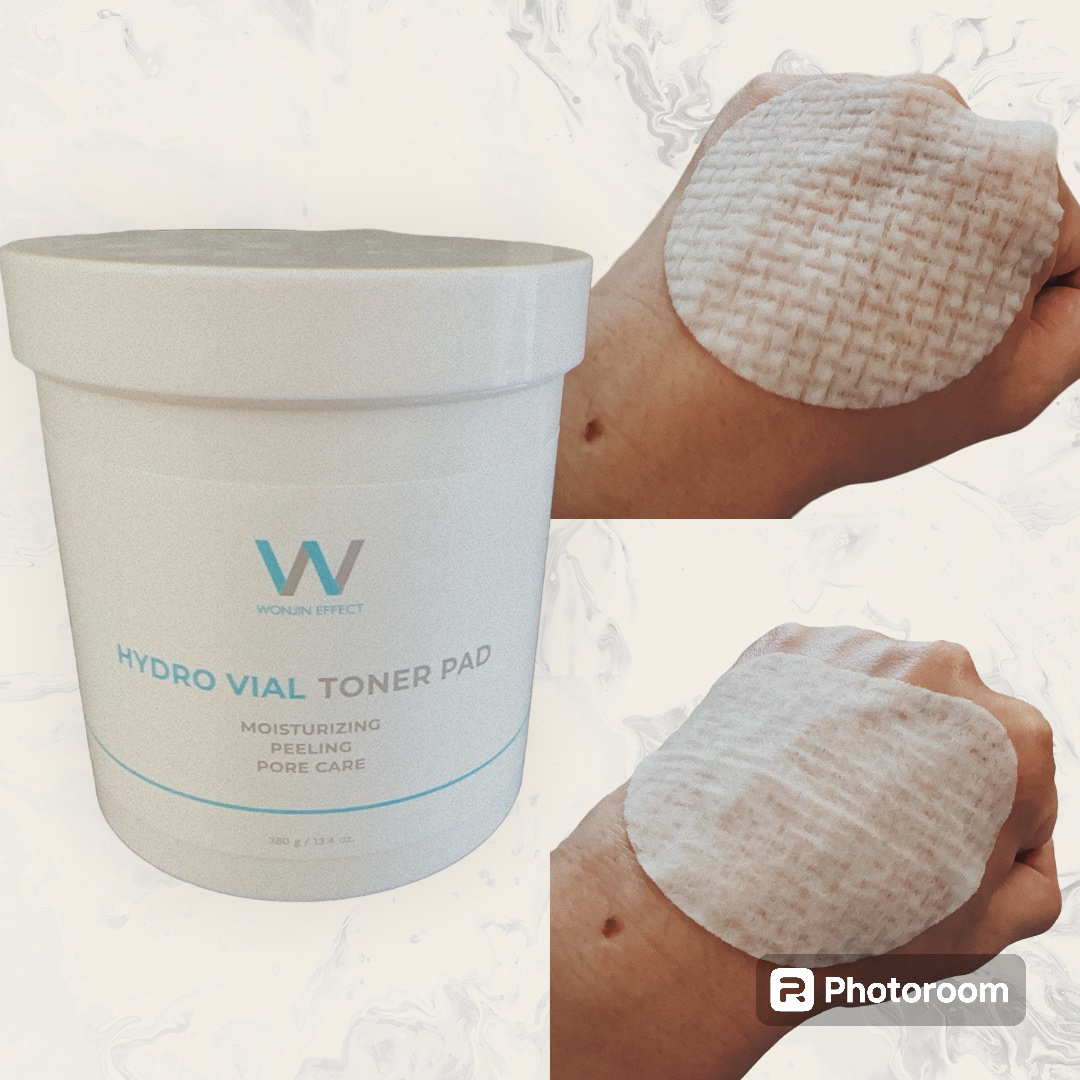 WONJIN EFFECT ハイドロバイアル トナーパッドのクチコミ「WONJIN EFFECT
ハイドロバイアル トナーパッド

150枚の大容量
コスパは良いけ.....」（1枚目）