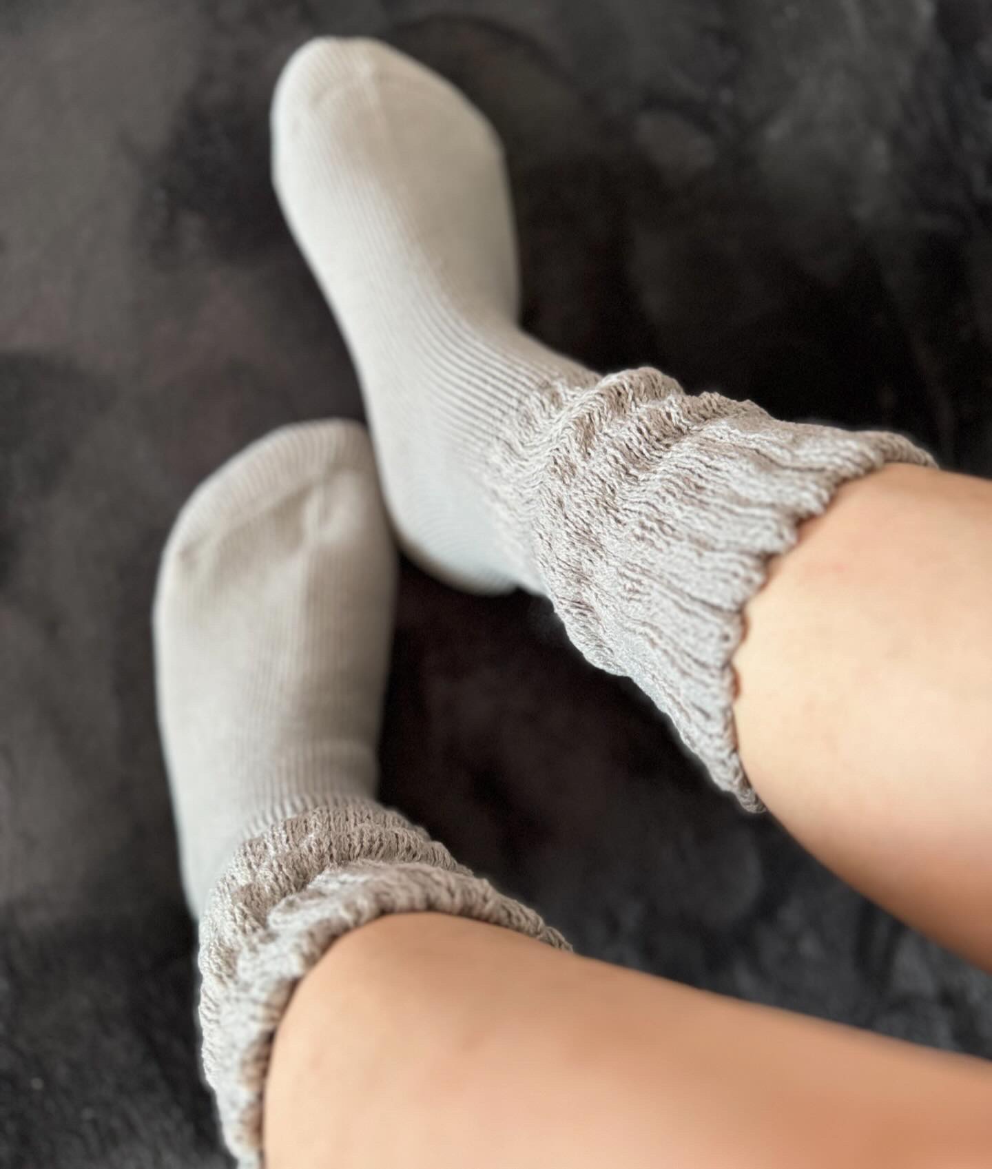 起毛であったかルームソックス ミドル丈/&ONDO/暖かい靴下を使ったクチコミ（2枚目）