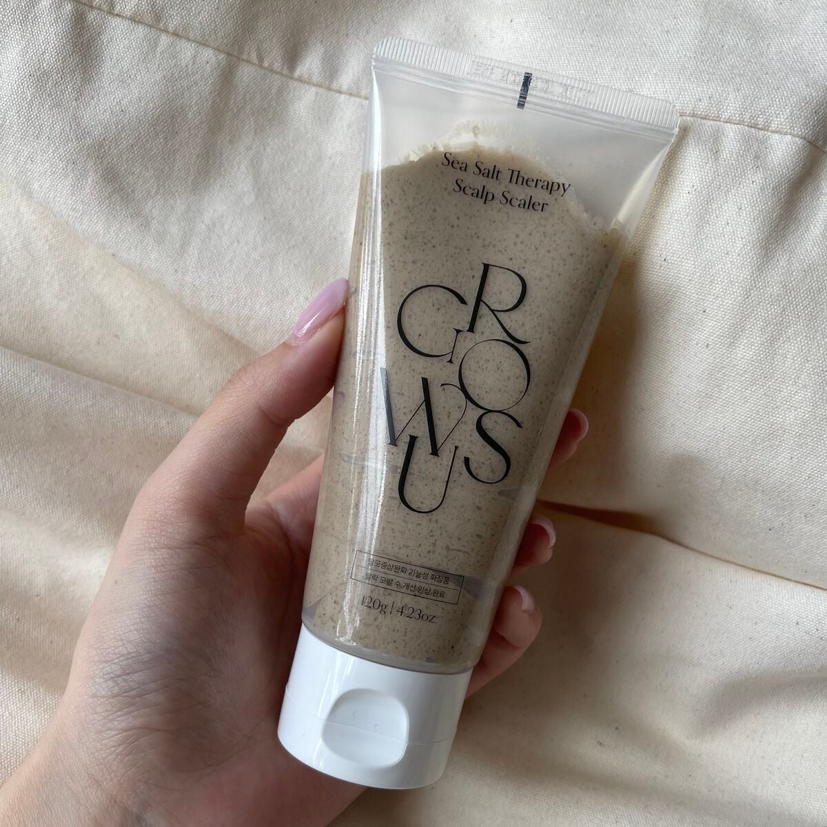 シーソルトセラピースカルプスケーラー/GROWUS/ヘッドスクラブを使ったクチコミ(3枚目)