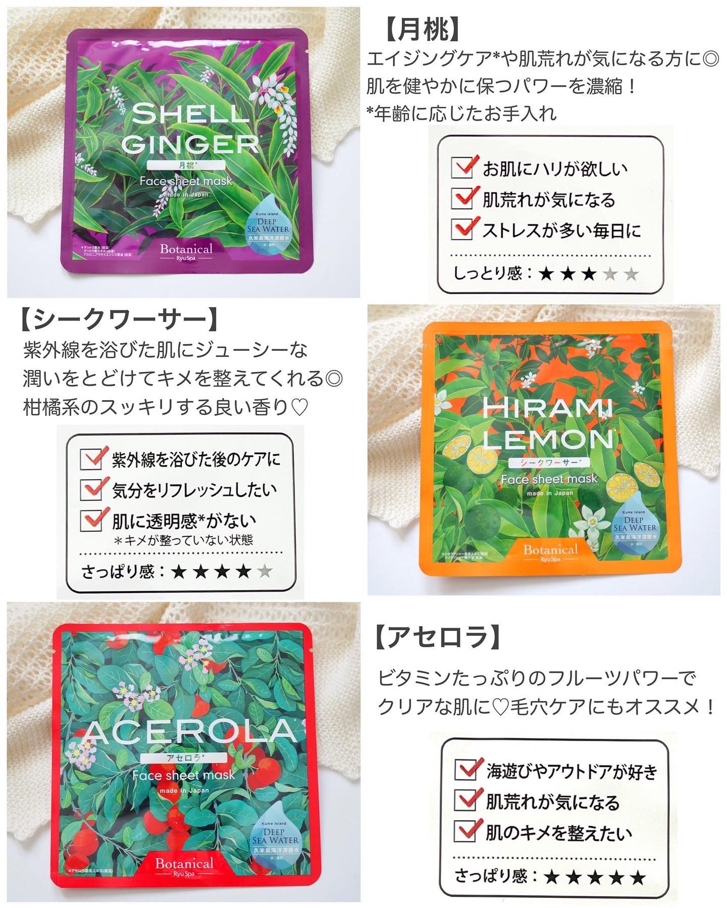 Ryu Spa Botanical フェイスマスク 海ぶどう/Ryu Spa/シートマスク・パックを使ったクチコミ(3枚目)