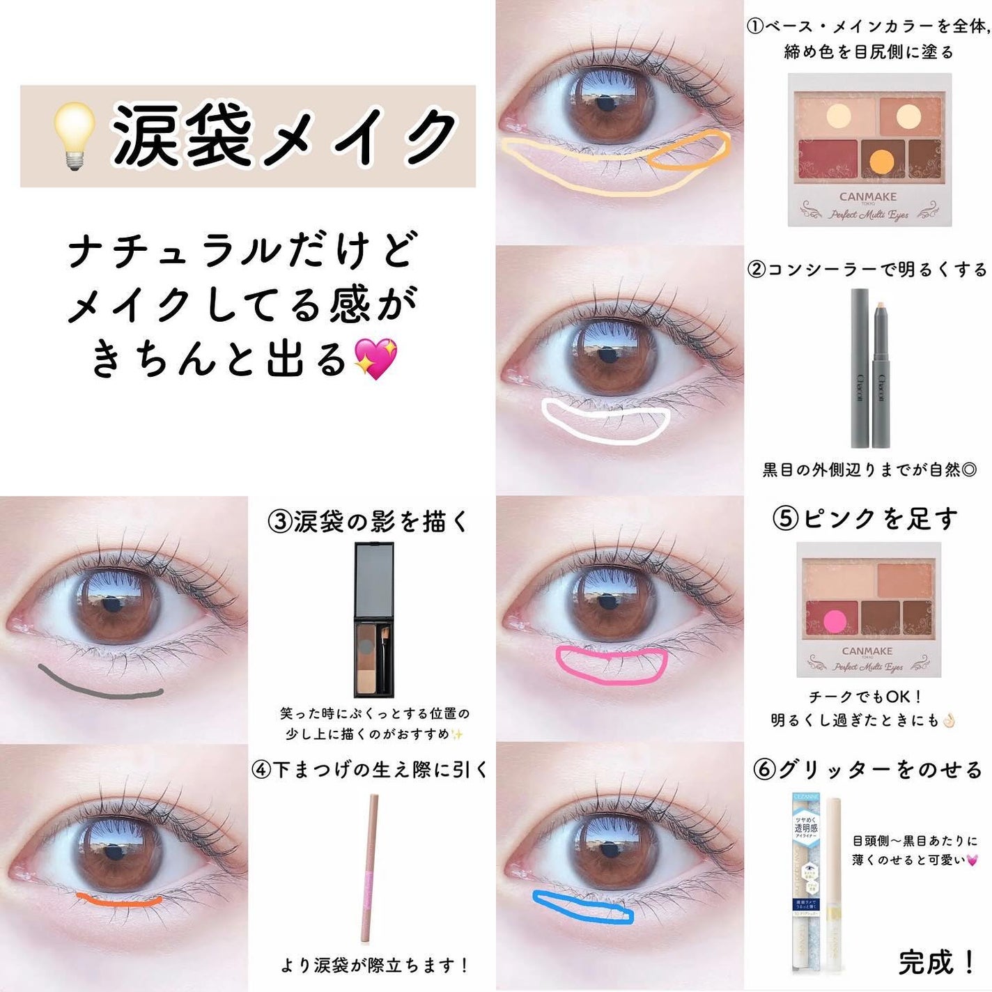 パーフェクトマルチアイズ/キャンメイク/アイシャドウパレットを使ったクチコミ(3枚目)