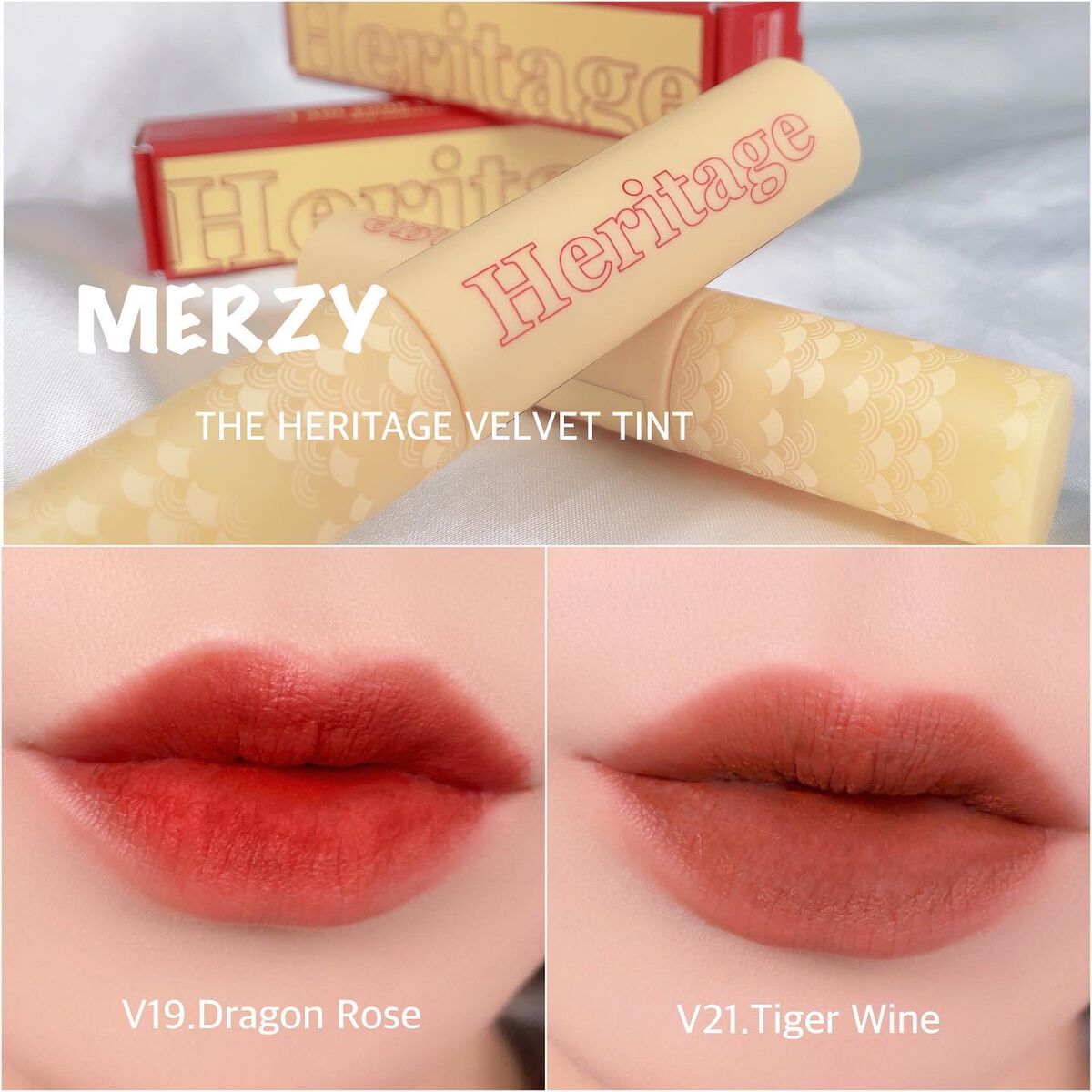 ザ ヘリテージ ベルベット ティント/MERZY/リップティントを使ったクチコミ（1枚目）