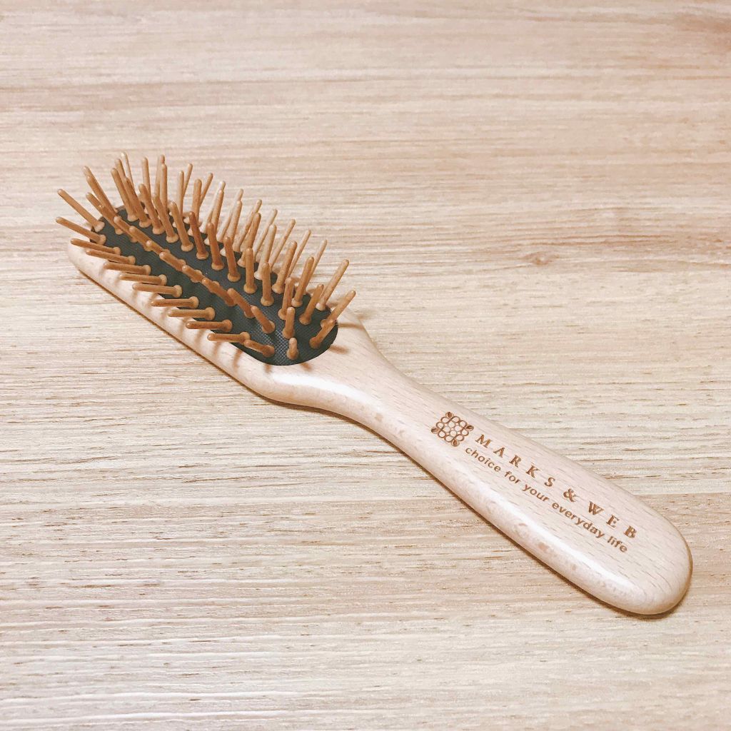 ウッドヘアブラシ ナチュラル/MARKS&WEB/ヘアブラシを使ったクチコミ(1枚目)