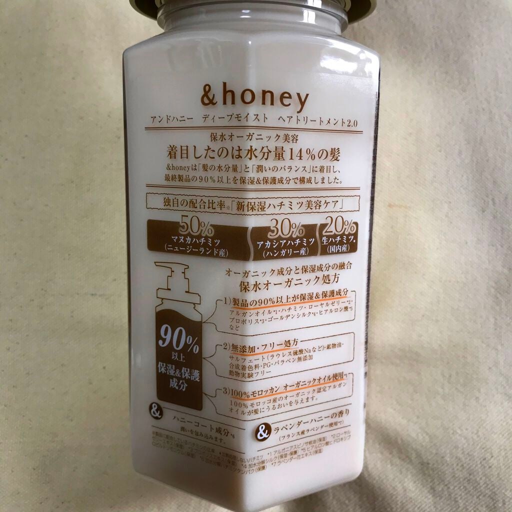ディープモイスト シャンプー1.0/ヘアトリートメント2.0/&honey/市販シャンプーを使ったクチコミ(3枚目)