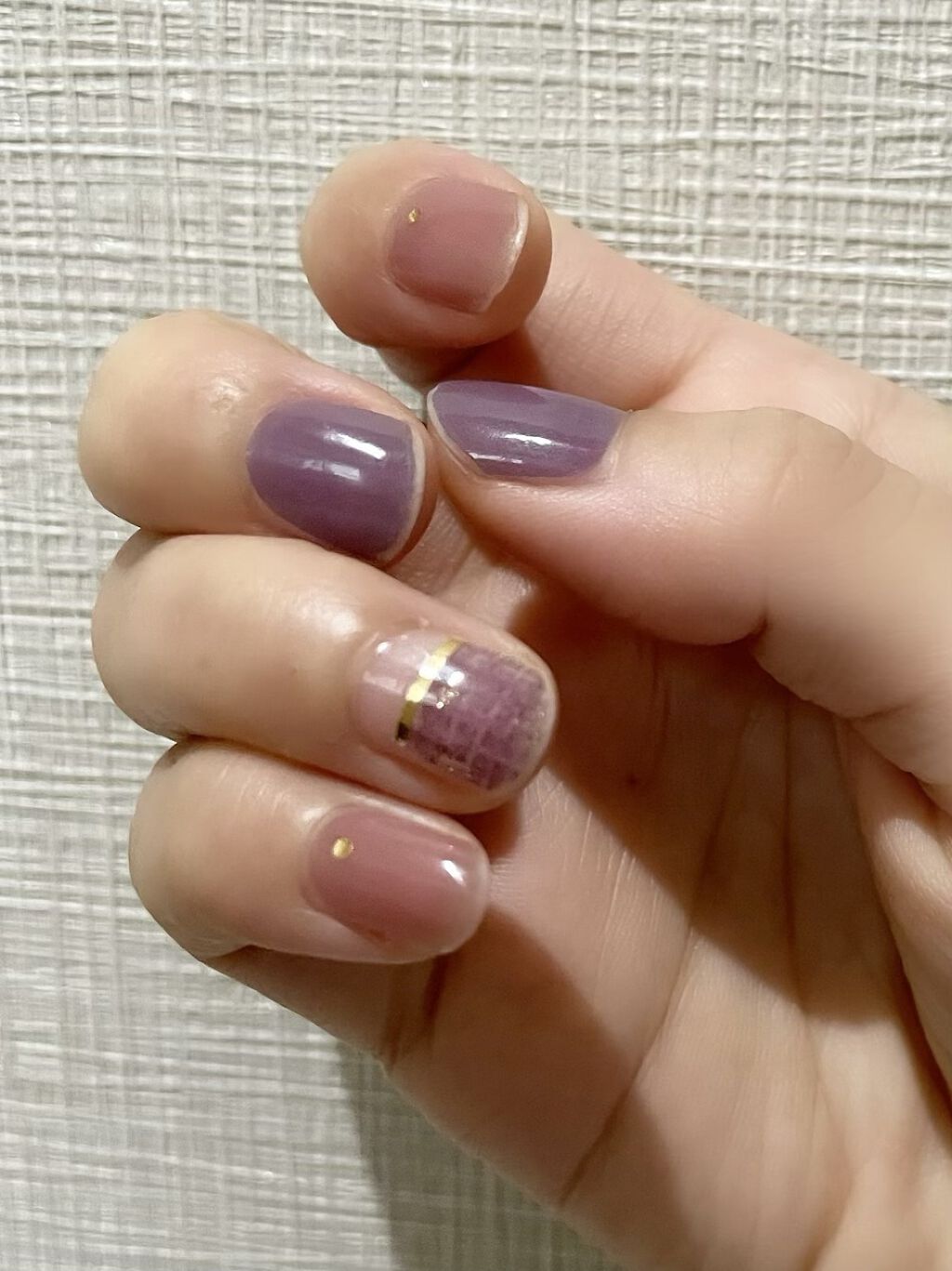 貼るジェルネイル/セリア/ネイルシールを使ったクチコミ（2枚目）