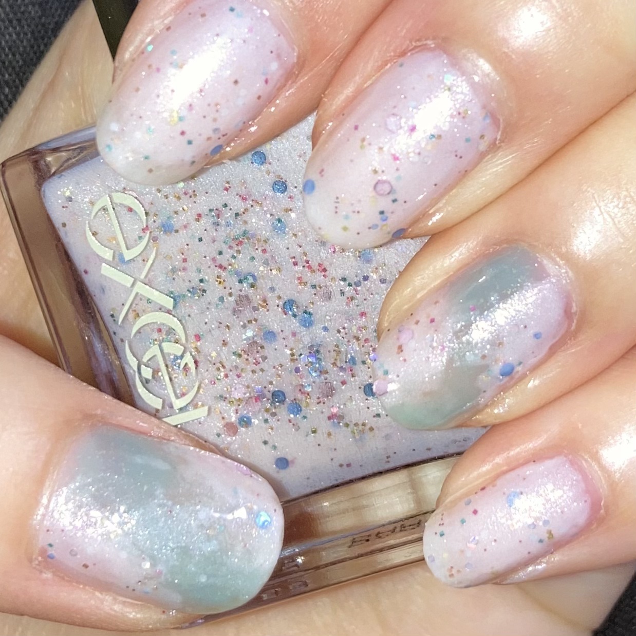 エクセル ネイルポリッシュ N NL43 心のやすらぎ(アイシーグリーン)/excel/マニキュアを使ったクチコミ（1枚目）