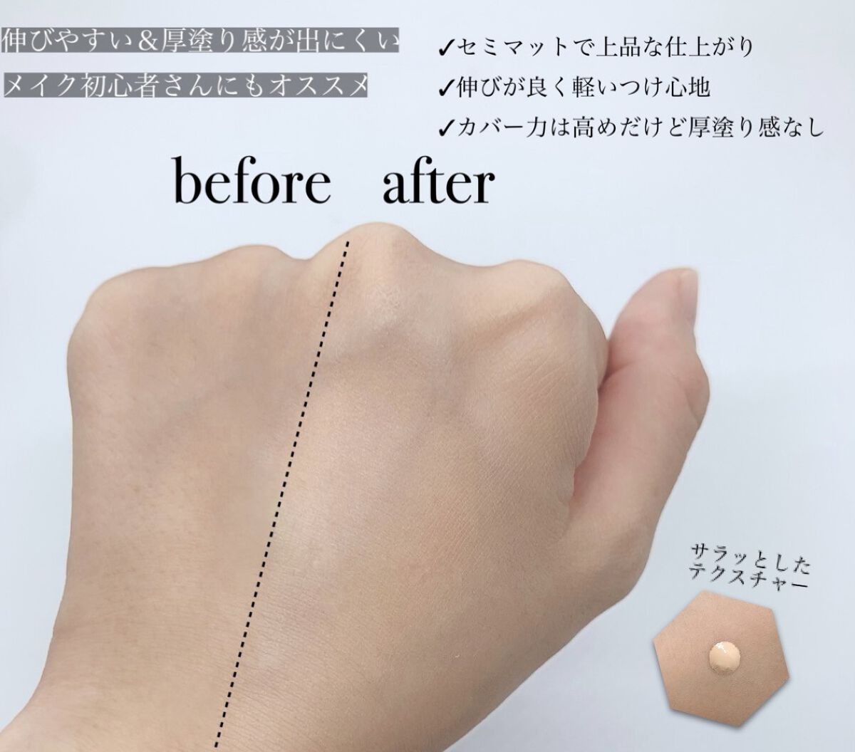 RMK リクイドファンデーション フローレスカバレッジ/RMK/リキッドファンデーションを使ったクチコミ（2枚目）