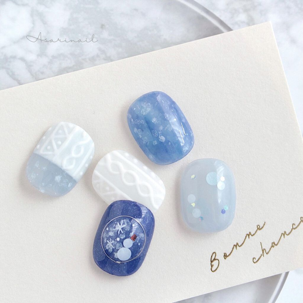 ホワイトフレークジェル/NAILTOWN/ジェルネイルを使ったクチコミ（1枚目）