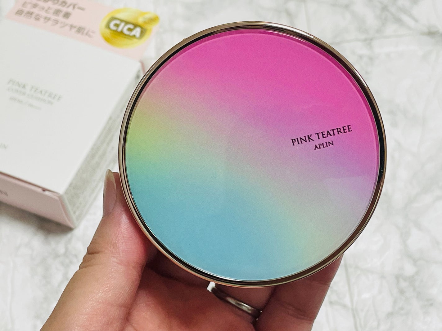 ピンクティーツリーカバークッション/APLIN/クッションファンデーションを使ったクチコミ(2枚目)