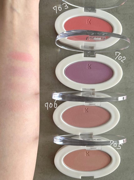 みい on LIPS 「大注目❕Lakaの新作チーク♡ラブシルクブラッシュ(全8色)私..」(5枚目)