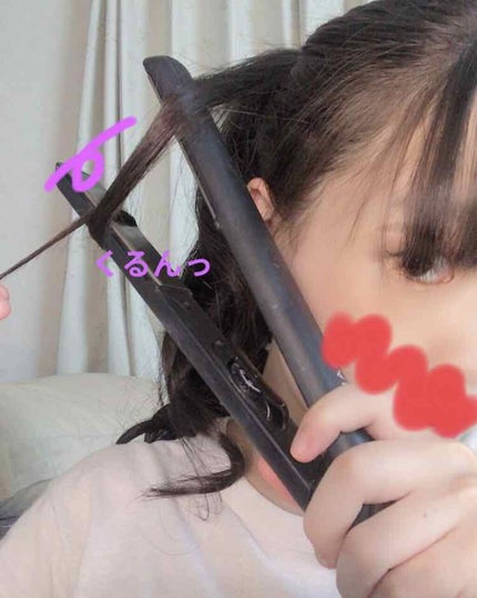 LUX 美容液スタイリング リセット ウォーターのクチコミ「【髪の毛】
丸一日暇だったので髪の毛くるくるーを練習!
ストレートアイロンしか持ってないの.....」(3枚目)