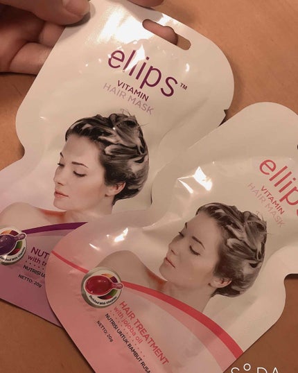 ellips ヘアーオイル【ニュートリカラー】のクチコミ「💗エリップスビタミンヘアマスク💗
エリップスビタミンヘアマスクの2種類(ピンク.ムラサキ)が.....」(1枚目)