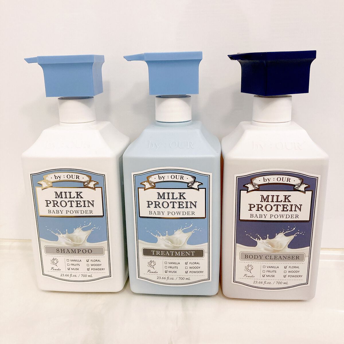 ミルクプロテイン ボディクレンザー ベビーパウダー/by : OUR/ボディソープを使ったクチコミ(5枚目)