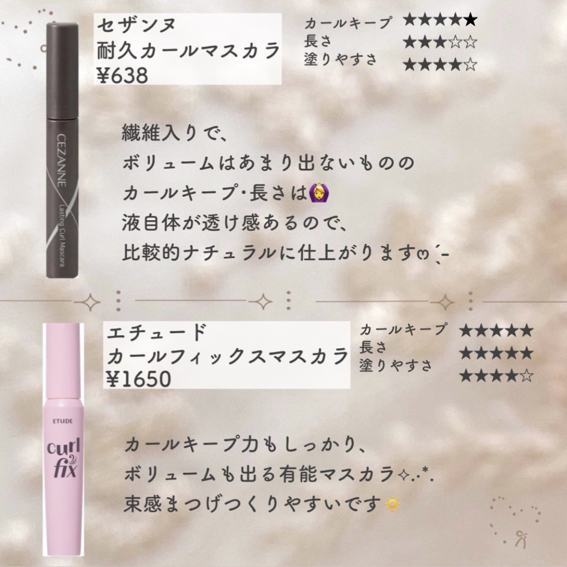 耐久カールマスカラ/CEZANNE/マスカラを使ったクチコミ（2枚目）