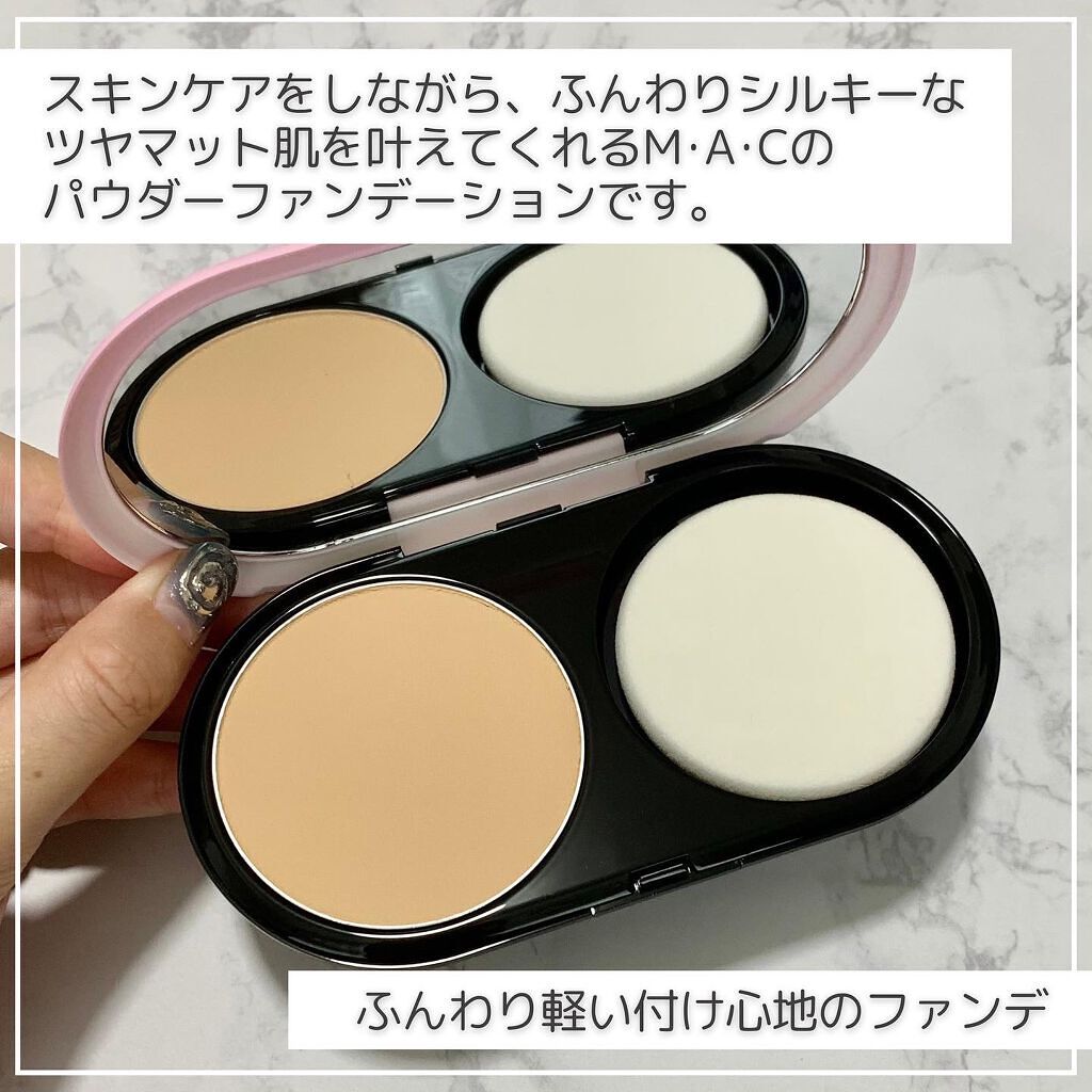 ライトフル C3 ナチュラル シルク パウダーファンデーション/M・A・C/パウダーファンデーションを使ったクチコミ(2枚目)