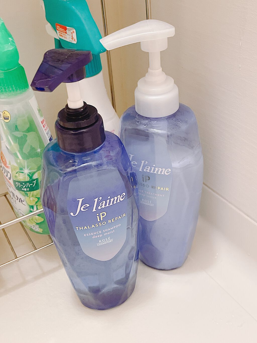 iP タラソリペア 補修美容液シャンプー/補修美容液トリートメント (ディープモイスト)/Je l'aime/市販シャンプーを使ったクチコミ（1枚目）