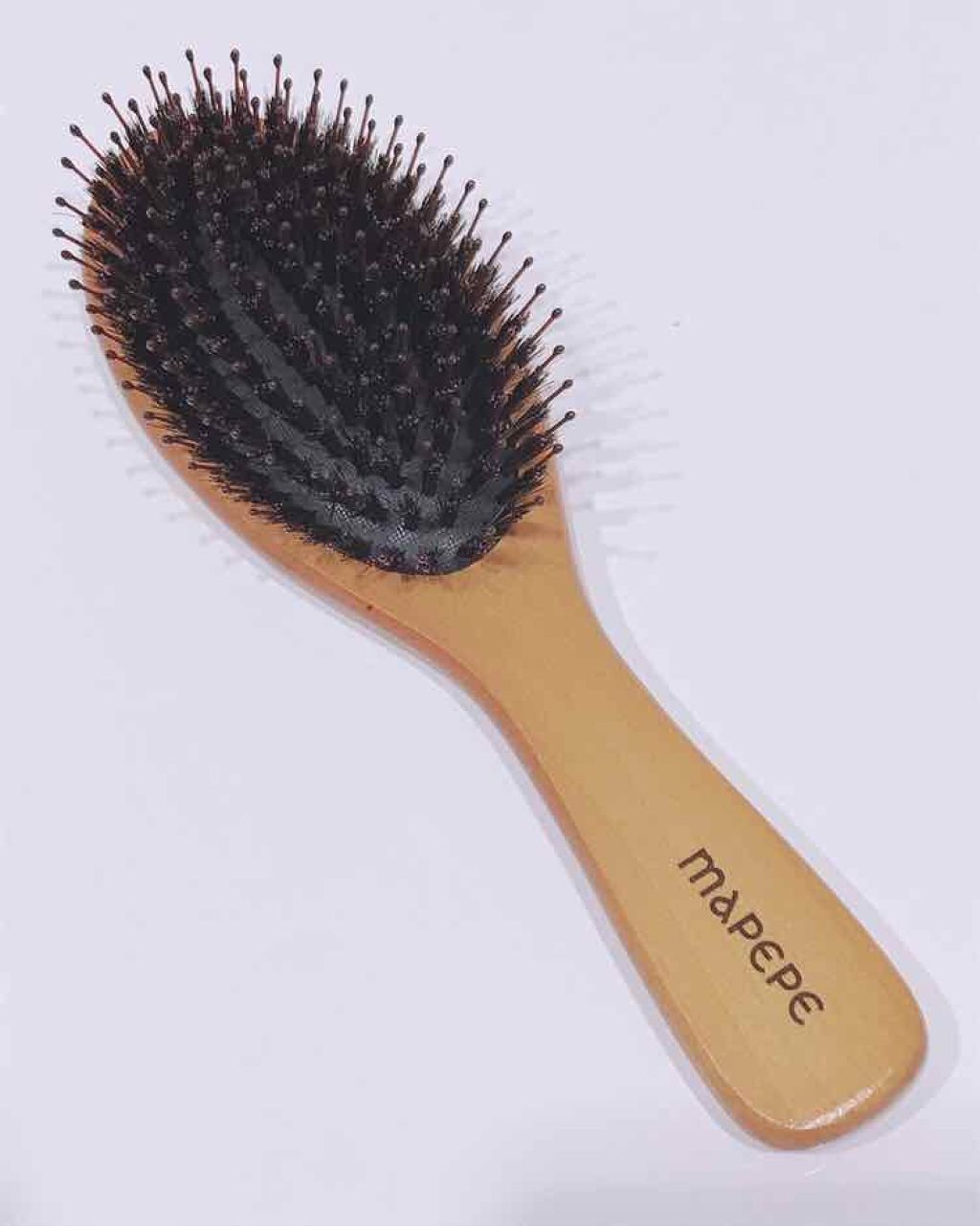 つやつや天然毛のミックスブラシ/マペペ/ヘアブラシを使ったクチコミ(2枚目)